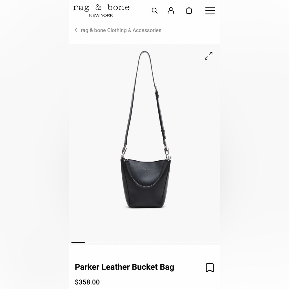 Rag & Bone Parker Bucket Bag black NWT - Picture 4 of 5